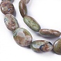 Natural Green Opal Beads Strands, Oval