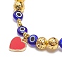 Conjunto de pulseras elásticas con cuentas de vidrio, perlas y piedras preciosas mixtas naturales estilo 6 piezas 6, 304 pulseras apilables de conchas, tréboles y corazones de acero inoxidable para mujer