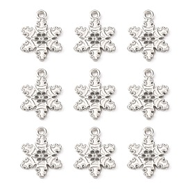 Tibetan Style Alloy Snowflake Pendants, Lead Free and Cadmium Free