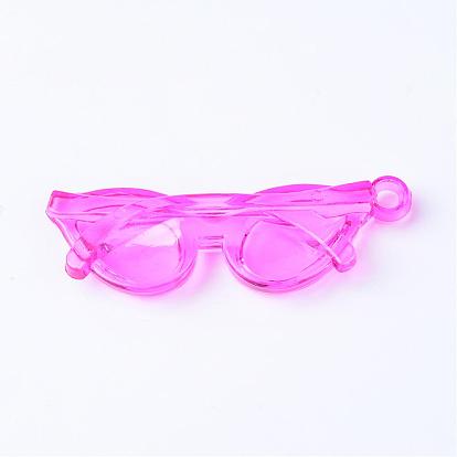 Transparent Acrylic Big Pendants, Glasses/Spectacles