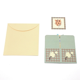 3d carte de voeux de boîte de bouquet de fleurs pop-up, avec des enveloppes, pour la fête des mères thanksgiving fournitures de cadeaux festifs