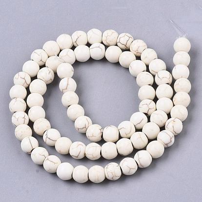 Perles de magnesite synthetiques, ronde