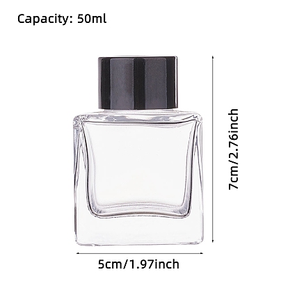 Benecreat botella de aromaterapia de 50 ml, botella de perfume de cristal del coche, botella volátil, plaza