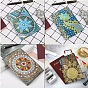 DIY Diamond Painting Passport Cover Kits, including PU Leather, Resin Rhinestones, Diamond Sticky Pen, Tray Plate and Glue Clay, Rectangle