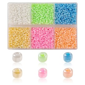 4602Pcs 6 Colors Glass Seed Beads, Ceylon, Round