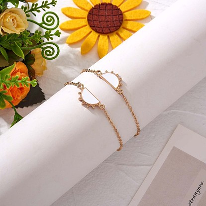 2Pcs 316 Surgical Stainless Steel Matching Sun Link Bracelets Set, Couple Jewelry for Best Friend Lovers