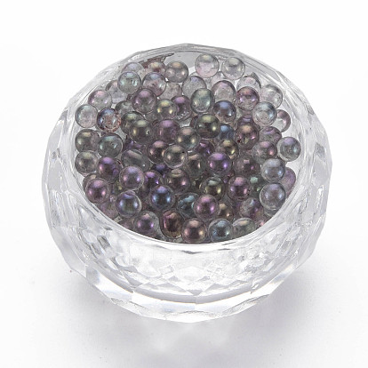 DIY 3 D украшения искусства ногтя бисера мини стекла, крошечные шарики ногтей икрой, с покрытием AB цвета, круглые
