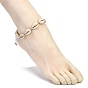 Плетеные ножные браслеты из бисера из натуральной раковины каури для девочек и женщин, серый