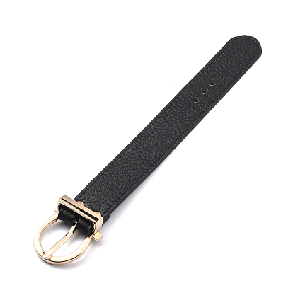 PU Leather Watch Bands, with Alloy Findings