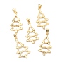 Brass Pendants, Long-Lasting Plated, Christmas Theme, Christmas Tree