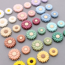 Flower Food Grade Eco-Friendly Silicone Focal Beads, Silicone Teething Beads