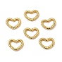 Brass Spring Gate Rings, Cadmium Free & Nickel Free & Lead Free, Twisted Heart