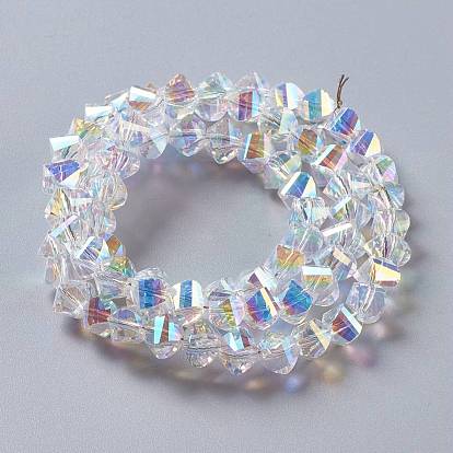 Glass Imitation Austrian Crystal Beads, Faceted Twist