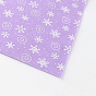 Snowflake & Helix Pattern Printed Non Woven Fabric Embroidery Needle Felt for DIY Crafts, 30x30x0.1cm, 50pcs/bag