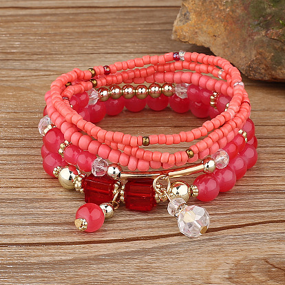 Bohemian Ethnic Style Multi-layered Beaded Bracelet for Women Jewelry