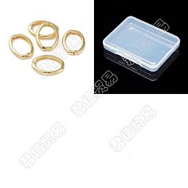 BENECREAT 12Pcs Brass Shortener Clasps, Twister Clasps, Long-Lasting Plated, Real 18K Gold Plated, Oval Ring