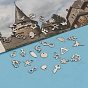 304 Stainless Steel Charms Mixed Shapes Pendants, 7~13x6~12x1mm, Hole: 1~3x5mm