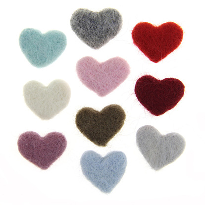 Wool Felt Cabochons, Heart