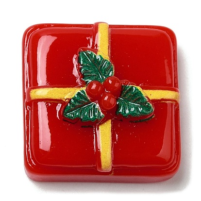 Christmas Theme Opaque Resin Cabochons, for Jewelry Making