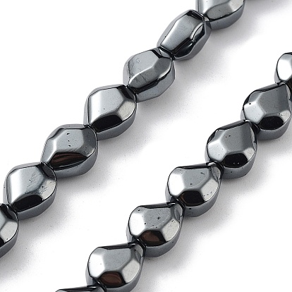 Synthetic Non-Magnetic Hematite Beads Strands, Faceted, Teardrop