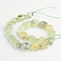 Nuggets Natural Prehnite Beads Strands, 15~22x8~17mm, Hole: 1mm, about 18~22pcs/strand, 15 inch