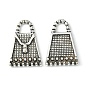 Tibetan Style Alloy Charms, Lead Free and Cadmium Free, 16.5mm long, 12mm wide, 2mm thick, hole: 3mm