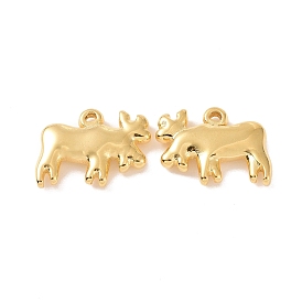 Ion Plating(IP) 304 Stainless Steel Pendants, Cattle Charms