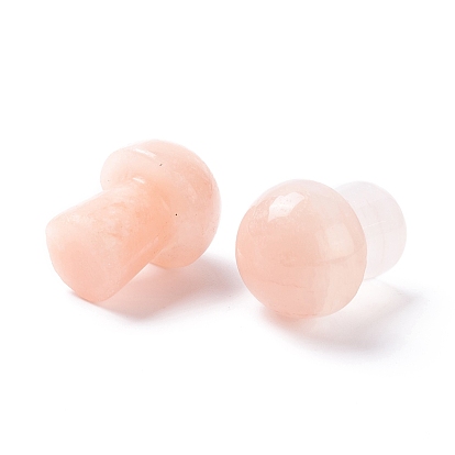 Piedra guasha aventurina rosa natural, gua sha raspado herramienta de masaje, para masaje relajante de meditación spa, sin teñir, en forma de hongo