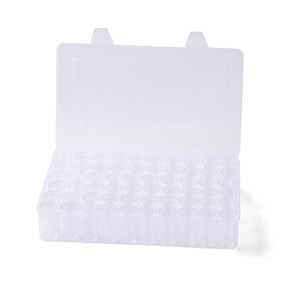 60 conteneurs de stockage de perles de colonne en plastique pcs, boîte d'organiseur de perles, avec des autocollants