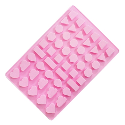 49-Cavity Silicone Geometric  Wax Melt Molds, For DIY Wax Seal Beads Craft Making, Rectangle