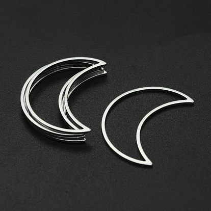 201 Stainless Steel Linging Rings, Laser Cut, Crescent