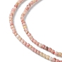 Perlas naturales rhodonite hebras, facetados, cubo
