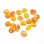 Imitated Beeswax Resin Oval Flat Back Cabochons, 10x8x4.5mm