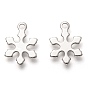 Christmas 201 Stainless Steel Charms, Laser Cut, Snowflake