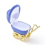 Baby Carriage Shape Velvet Jewelry Boxes, Jewelry Storage Case, for Ring Earrings Necklace