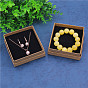Kraft Paper Cardboard Jewelry Boxes, Earring/Necklace/Bracelet Box, Square
