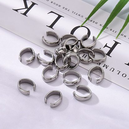 201 Быстроразъемные соединения из нержавеющей стали, связывающий кольца, 13x10x4 мм, отверстие : 6x10 мм