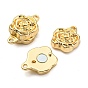 Rack Plating Alloy Magnetic Clasps, Cadmium Free & Lead Free, Flower, Long-Lasting Plated