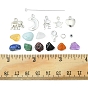 DIY Jewelry Making Finding Kit, Including  Natural Mixed Gemstone Chips & Glass Seed Beads, Elephant & Heart & Star Alloy Pendant & Clasps, Brass Jump Rings & Eye Pin