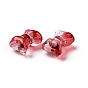 Transparent Spray Painted Glass Beads, Bowknot