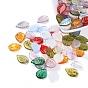Czech Glass Beads, Electroplated/Gold Inlay Color, Leaf