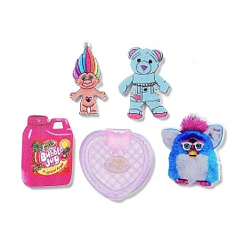 Acrylic Pendants, Doll/Heart/Penguin/Bear/Bubble Candy
