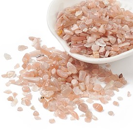 Natural Peach Moonstone Chips Beads, No Hole