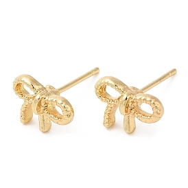 Bowknot Alloy Stud Earrings for Women, with 304 Stainless Steel Steel Pin, Cadmium Free & Lead Free