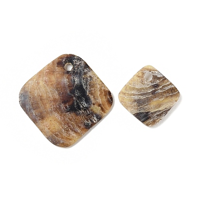 Pendentifs shell akoya naturel, pendentifs en nacre, charmes de losange