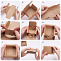 Caja de cajones de papel kraft, caja plegable, caja del cajón, Rectángulo
