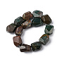 Natural Indian Agate Beads Strands, Faceted, Nuggets