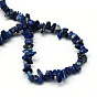 Natural Lapis Lazuli Stone Bead Strands, Chip, about 3~9mm long, 3~6mm wide, 1~4mm thick, Hole: 1mm, about 350pcs/strand, 34.6 inch