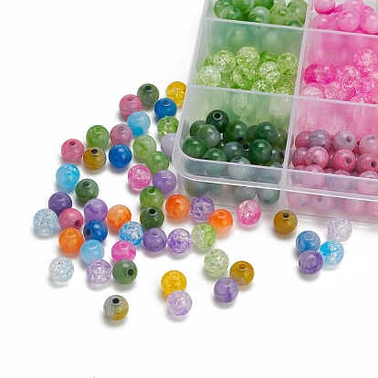 450Pcs 15 Style Acrylic Jade Beads, Round