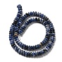 Natural Blue Spot Jasper Beads Strands, Saucer Beads, Rondelle